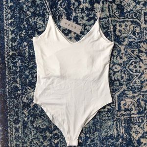 White camisole bodysuit, NWT